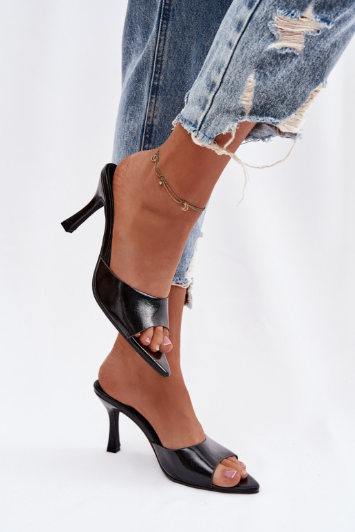 Laque naiste plätud kõrge jämeda kontsaga msuud Lirissa