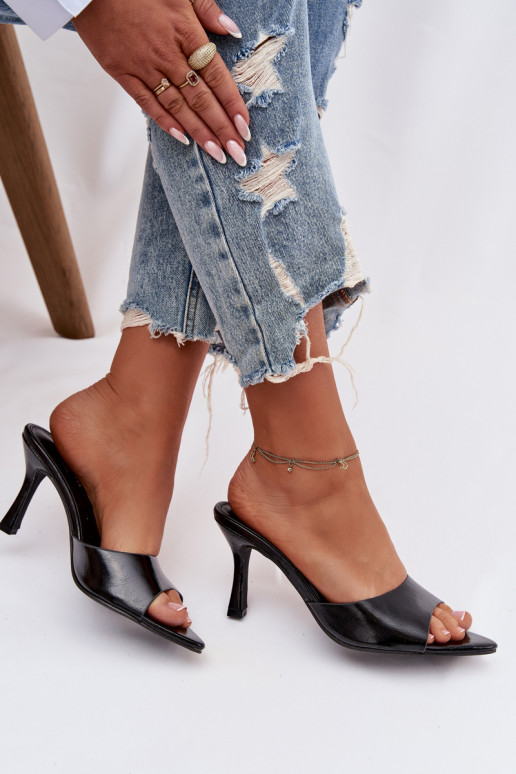 Laque naiste plätud kõrge jämeda kontsaga msuud Lirissa