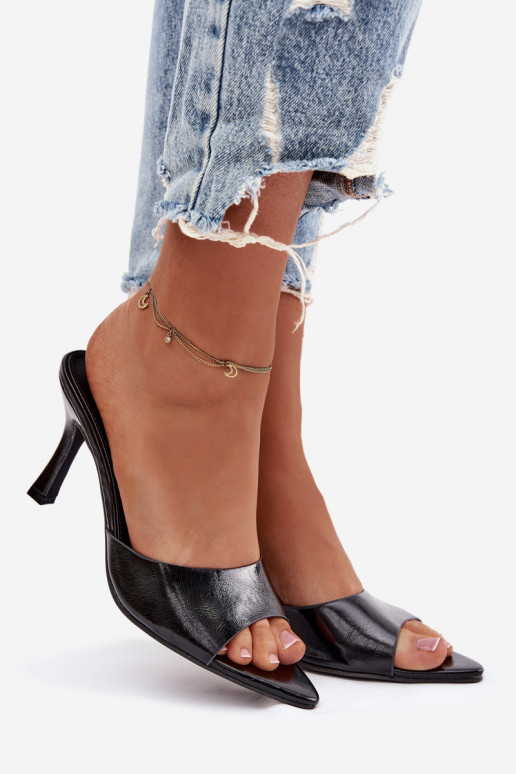 Laque naiste plätud kõrge jämeda kontsaga msuud Lirissa