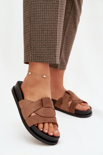 naiste plätud Eco Suedeosissee Triipudega pruunid värvi Sellel onrivessa 2