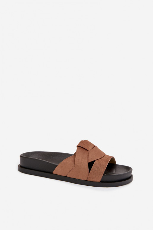 naiste plätud Eco Suedeosissee Triipudega pruunid värvi Sellel onrivessa