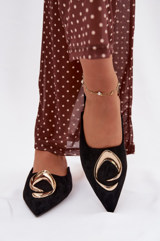 naiste plätud Mule Koos Ornate Kuldset värvim Detalem msuud Galvella