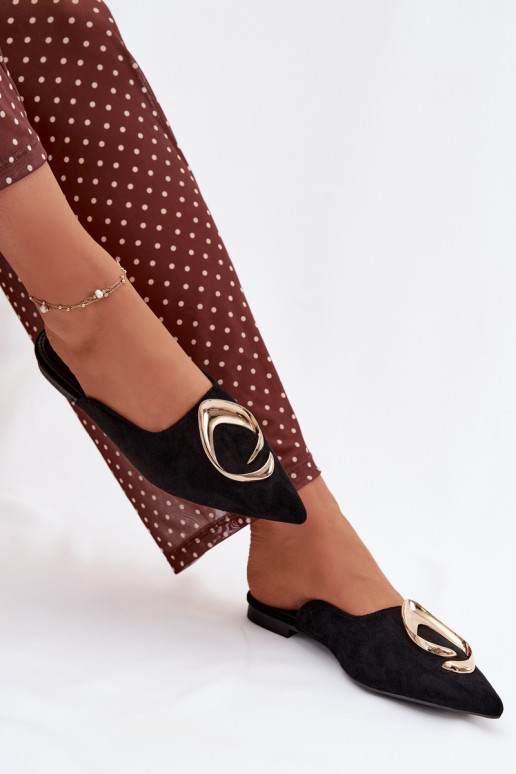 naiste plätud Mule Koos Ornate Kuldset värvim Detalem msuud Galvella