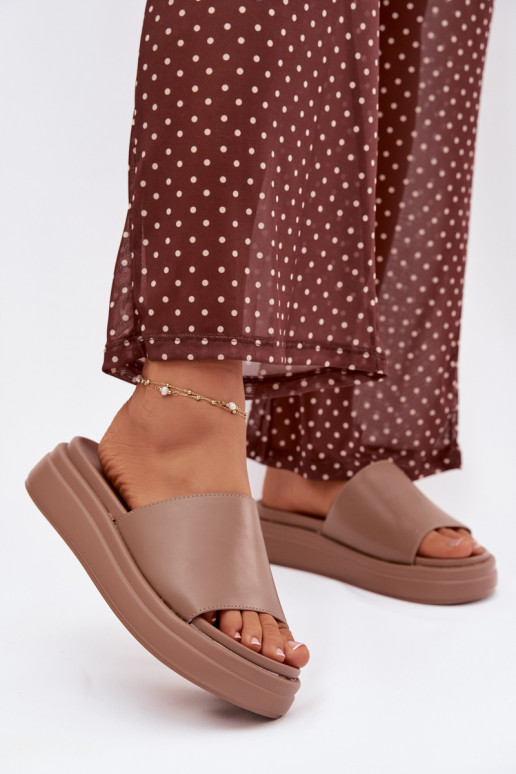 naiste plätud platvormiga beeži värvi Tanelisse