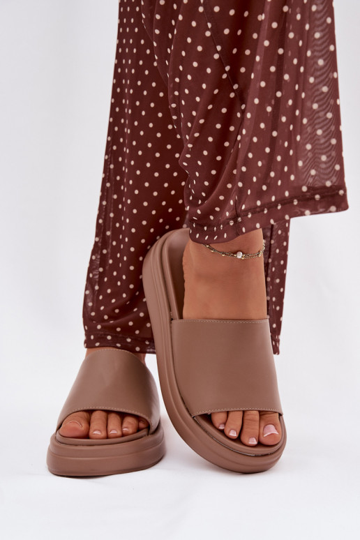 naiste plätud platvormiga beeži värvi Tanelisse