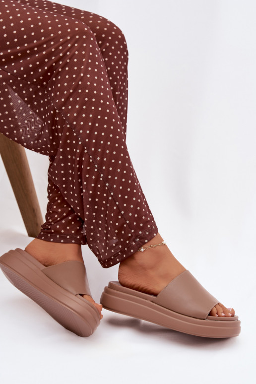 naiste plätud platvormiga beeži värvi Tanelisse