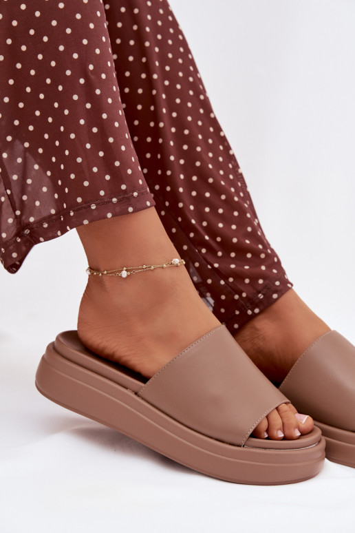 naiste plätud platvormiga beeži värvi Tanelisse