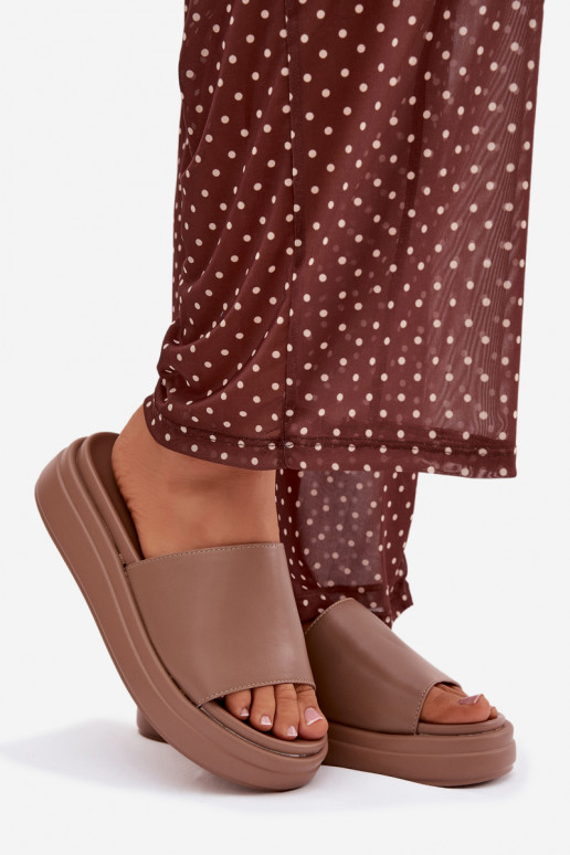 naiste plätud platvormiga beeži värvi Tanelisse