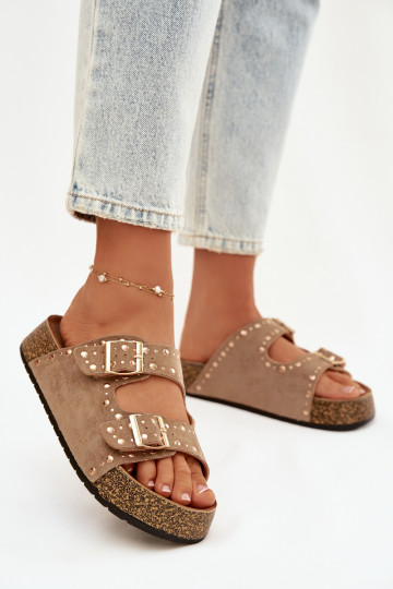 naiste plätud Ze Kuldset värvimi neetide ja pandlagami Ja trukid Khakivärvi Tervina 2