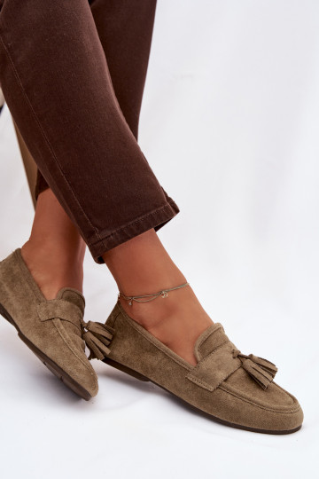 Mokassiinid Pealiste korter narmastega Rohelist värvi Sellel onrilisse