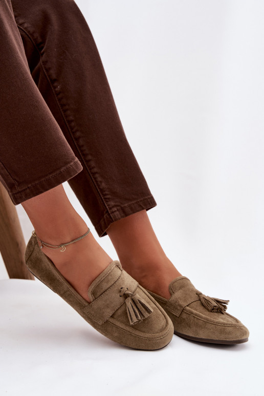 Mokassiinid Pealiste korter narmastega Rohelist värvi Sellel onrilisse