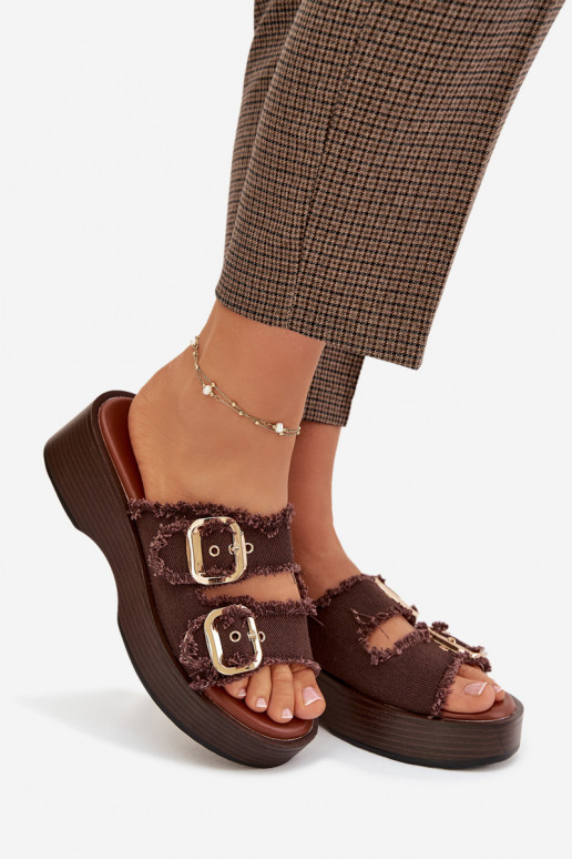 naiste plätud platvormiga Ze Kuldset värvimi neetide ja pandlagami Czekoladosissee Renelisse