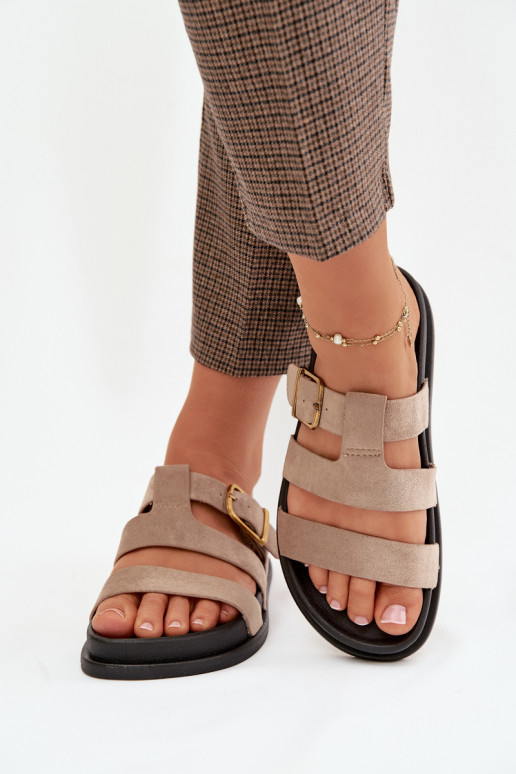 naiste plätud Triipudega I Złotą neetide ja pandlaga beeži värvi Ulirissa