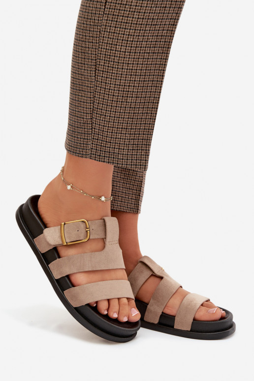 naiste plätud Triipudega I Złotą neetide ja pandlaga beeži värvi Ulirissa