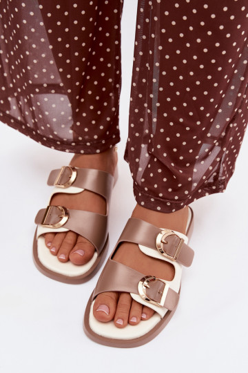 naiste plätud Ze Kuldset värvimi neetide ja pandlagami beeži värvi Danelle