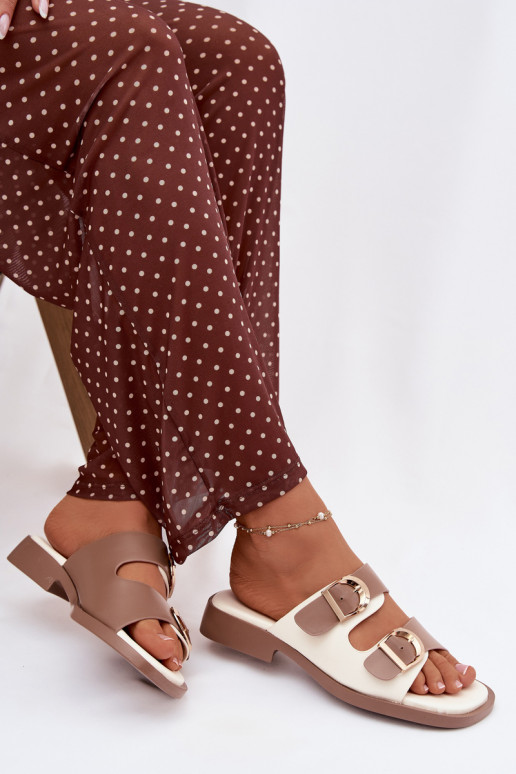 naiste plätud Ze Kuldset värvimi neetide ja pandlagami beeži värvi Danelle