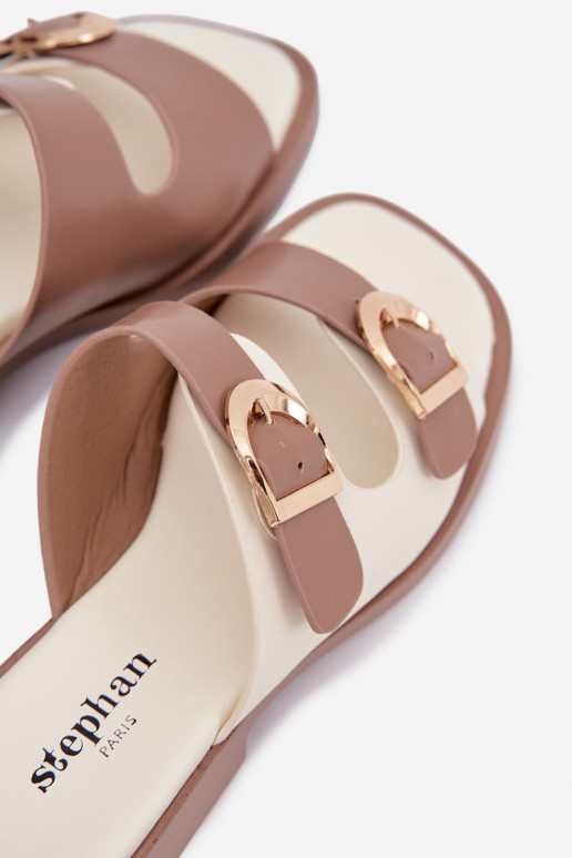 naiste plätud Ze Kuldset värvimi neetide ja pandlagami beeži värvi Danelle