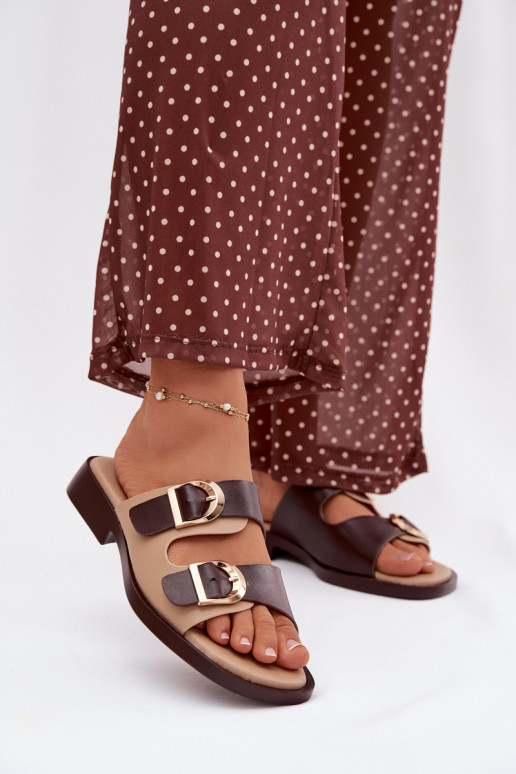 naiste plätud Ze Kuldset värvimi neetide ja pandlagami beeži värvi-pruunid värvi Danelle