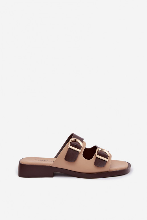 naiste plätud Ze Kuldset värvimi neetide ja pandlagami beeži värvi-pruunid värvi Danelle