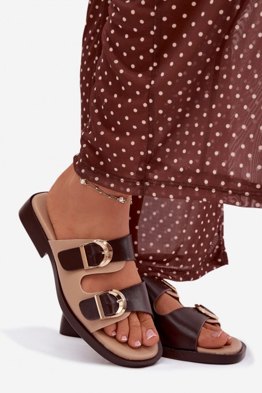 naiste plätud Ze Kuldset värvimi neetide ja pandlagami beeži värvi-pruunid värvi Danelle