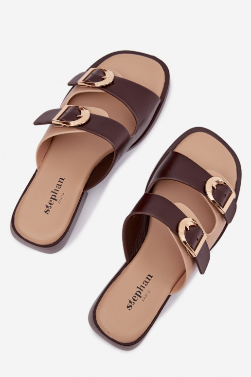 naiste plätud Ze Kuldset värvimi neetide ja pandlagami beeži värvi-pruunid värvi Danelle