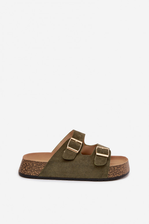 naiste plätud Korkosissea platvormil Ze Kuldset värvimi neetide ja pandlagami Rohelist värvi Tovessa