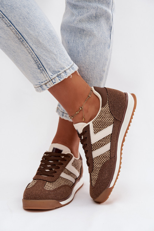 spordijalatsid Sneakers tüüpi jalanõud Pealiste omad pruunid värvi Soretta