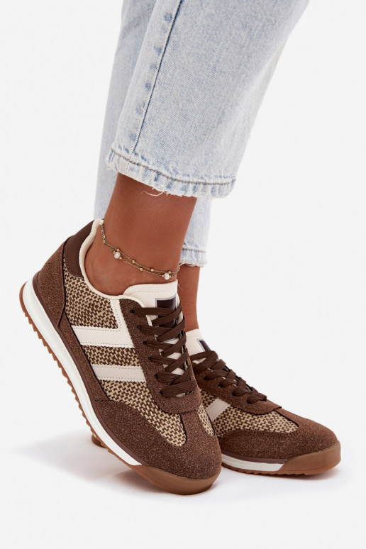 spordijalatsid Sneakers tüüpi jalanõud Pealiste omad pruunid värvi Soretta