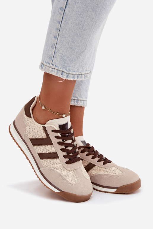 spordijalatsid Sneakers tüüpi jalanõud Pealiste omad beeži värvi Soretta