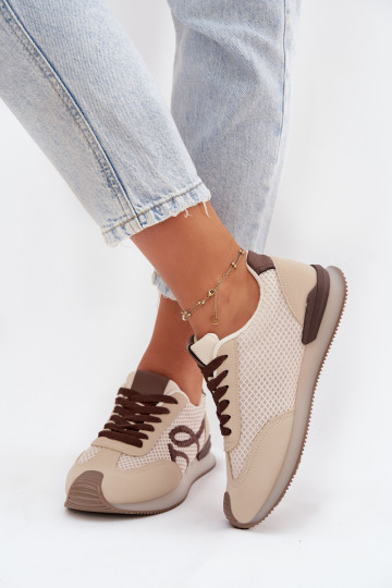 Sneakers tüüpi jalanõud spordijalatsid Pealiste omad beeži värvi-pruunid värvi Tarlisse 2