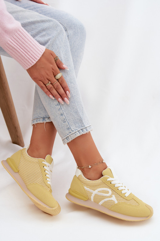 Sneakers tüüpi jalanõud spordijalatsid Pealiste omad Kollased Tarlisse