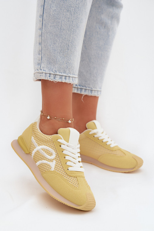 Sneakers tüüpi jalanõud spordijalatsid Pealiste omad Kollased Tarlisse