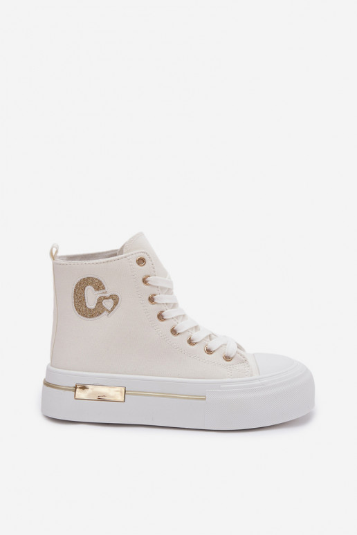 naiste saapad platvormiga valget värvi Meloria