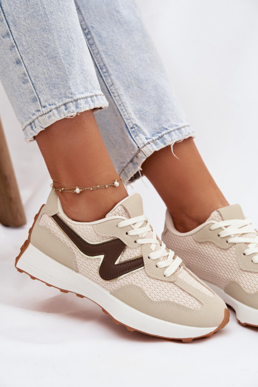 spordijalatsid Pealiste omad platvormiga beeži värvi Janelora