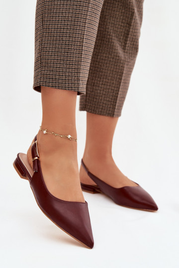 Baleriinad Kuldse pandlaga bordoo-värvi Iverelle