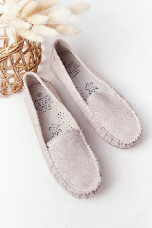 Pealhk Mokassiinid RIO FLORE Eco-Friendly beeži värvi