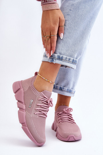 Pealiste omad Valgus Sneakers tüüpi jalanõud Memory Foam System Big Star JJ274266 Tumeroosad värvi 2