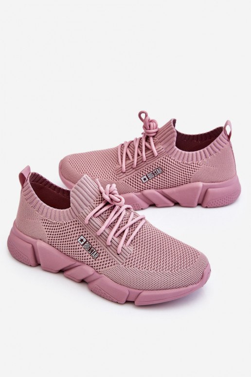 Pealiste omad Valgus Sneakers tüüpi jalanõud Memory Foam System Big Star JJ274266 Tumeroosad värvi