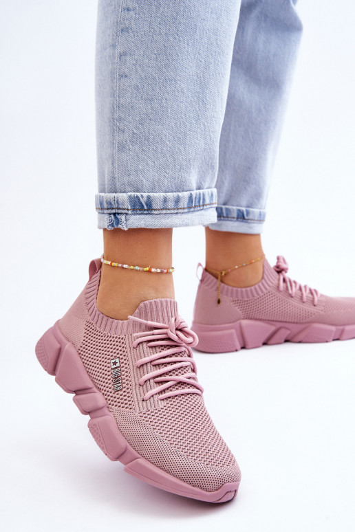 Pealiste omad Valgus Sneakers tüüpi jalanõud Memory Foam System Big Star JJ274266 Tumeroosad värvi