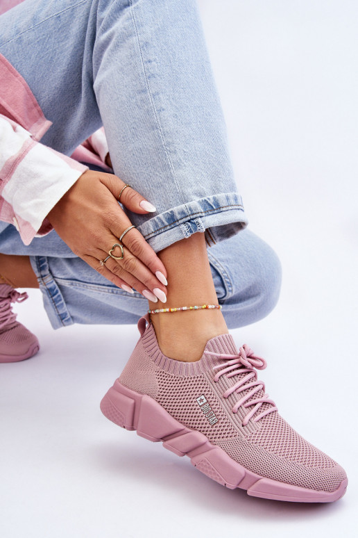 Pealiste omad Valgus Sneakers tüüpi jalanõud Memory Foam System Big Star JJ274266 Tumeroosad värvi