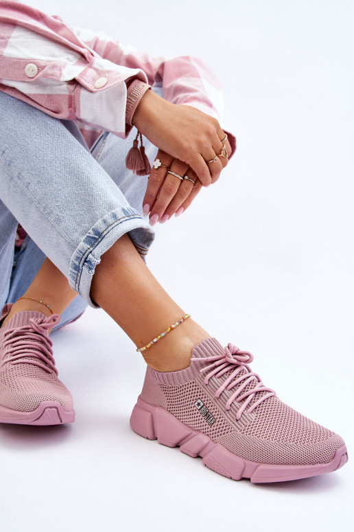 Pealiste omad Valgus Sneakers tüüpi jalanõud Memory Foam System Big Star JJ274266 Tumeroosad värvi