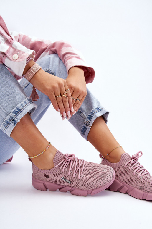 Pealiste omad Valgus Sneakers tüüpi jalanõud Memory Foam System Big Star JJ274266 Tumeroosad värvi