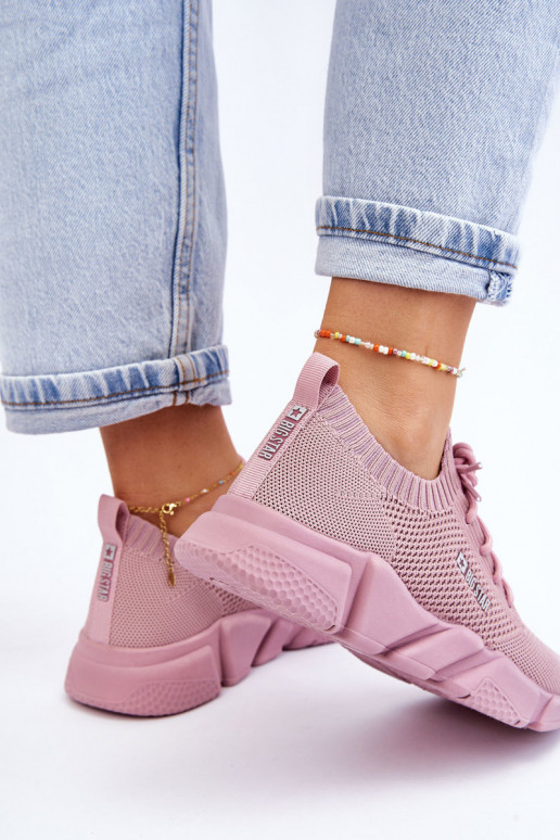 Pealiste omad Valgus Sneakers tüüpi jalanõud Memory Foam System Big Star JJ274266 Tumeroosad värvi