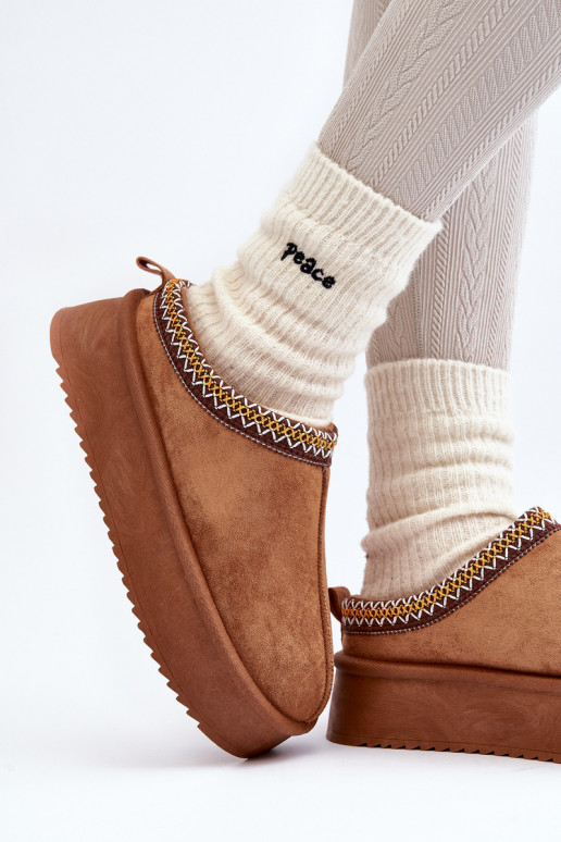 Plätud Paksu talla pealEco Suedeu pruunid värvi Sylva