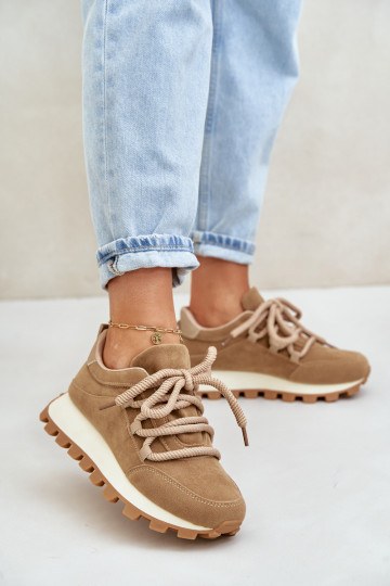spordijalatsid Sneakers tüüpi jalanõud platvormigaEco Suedeu pruunid värvi Riadella 2
