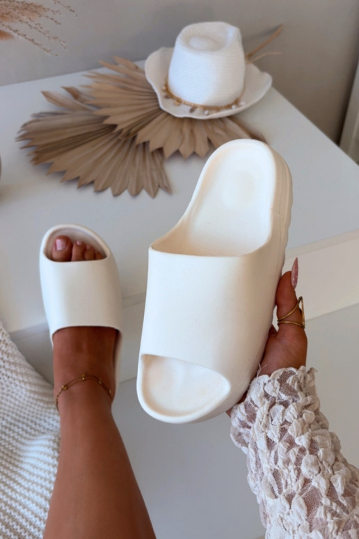 Olyria elevandiluust värvi naiste sussid platvormiga