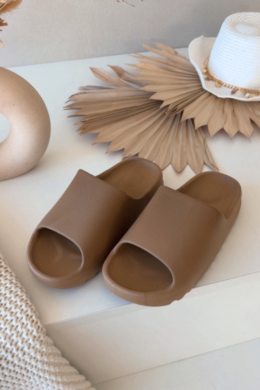 Olyria pruunid naiste sussid platvormiga