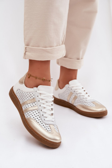 Pealhk Ažuurne Sneakers tüüpi jalanõud Pealiste omad Zazoo N1318 halli-Kuldset värvi 2