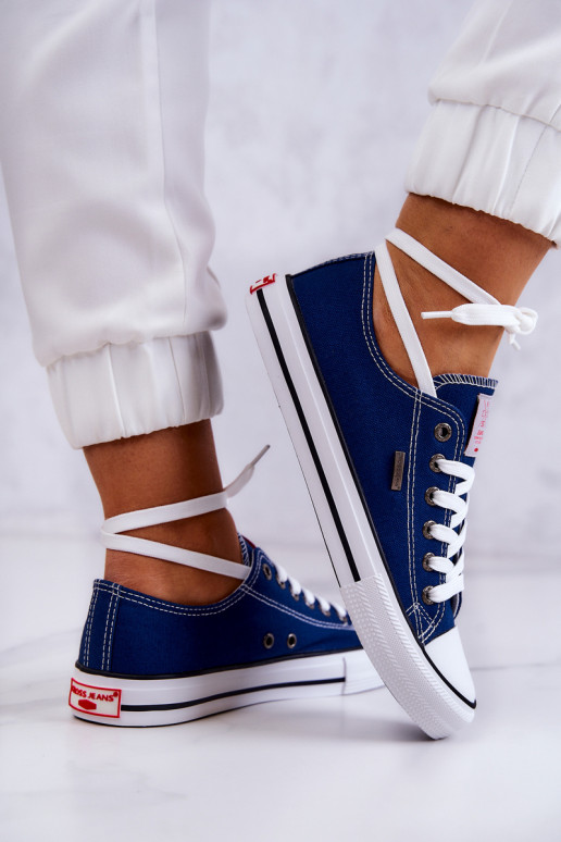 Pealiste omad Klassikalise mudeli vabaaja jalanõud Cross Jeans JJ2R4012C tumesinist värvi