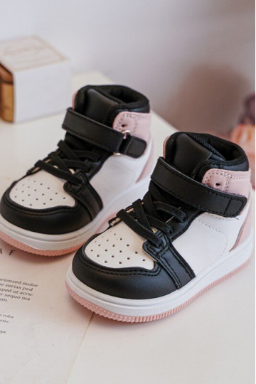 Kõrge Laste spordijalatsid Valget-Tumeroosad värvi Teredite